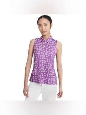 Nike Women's Sleeveless DRI-FIT Printed Golf Polo